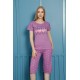 Moda Çizgi Şortlu Pijama Takım