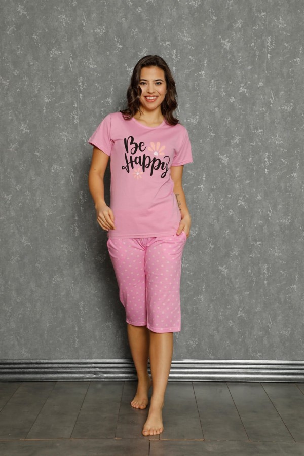 Moda Çizgi Şortlu Pijama Takım