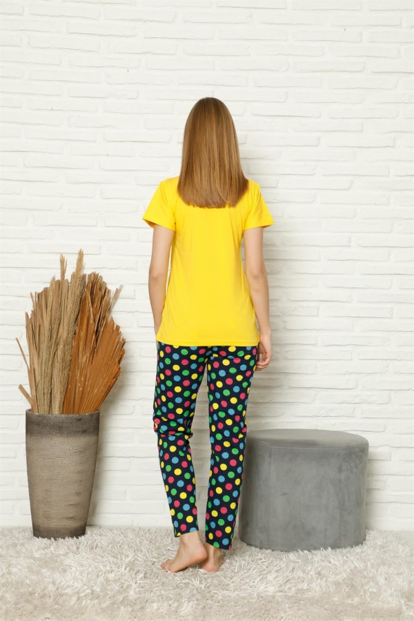 Moda Çizgi Kadın Penye Pijama 3442