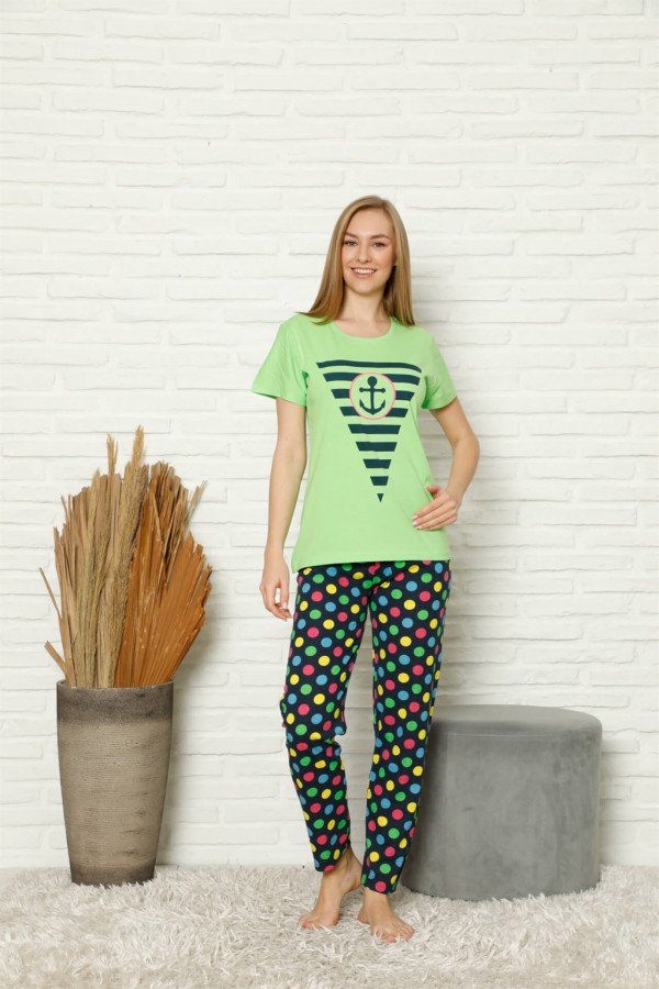 Moda Çizgi Kadın Penye Pijama