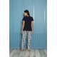 Moda Çizgi Kadın Penye Pijama
