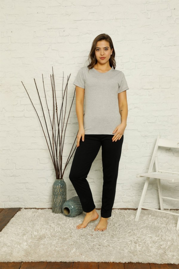 Moda Çizgi Kadın Penye Pijama