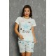 Moda Çizgi Şortlu Pijama Takım