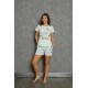 Moda Çizgi Şortlu Pijama Takım