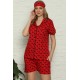 Moda Çizgi Şortlu Pijama Takım