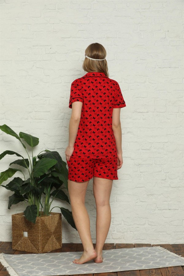 Moda Çizgi Şortlu Pijama Takım