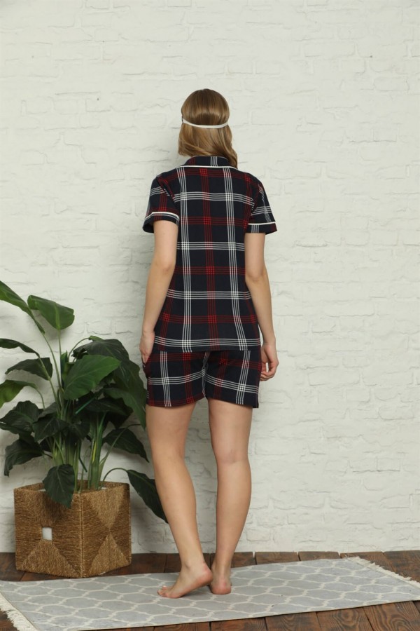 Moda Çizgi Şortlu Pijama Takım