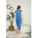 Moda Çizgi Şortlu Pijama Takım