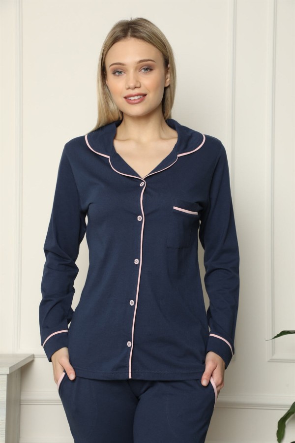 Moda Çizgi Kadın Penye Pijama