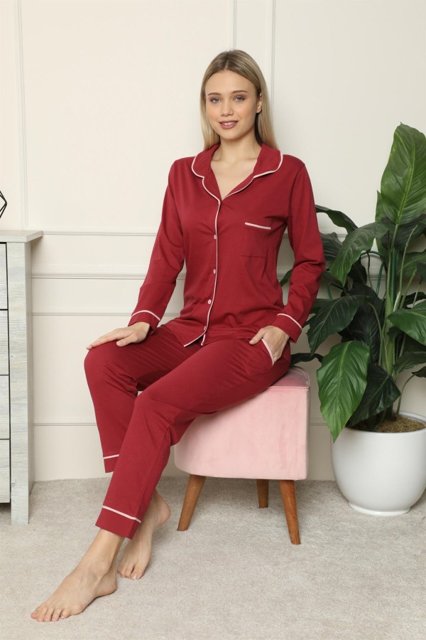 Moda Çizgi Kadın Penye Pijama