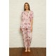 Moda Çizgi Kadın Penye Pijama