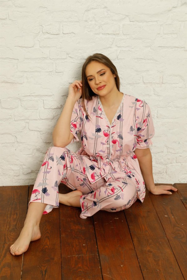 Moda Çizgi Kadın Penye Pijama