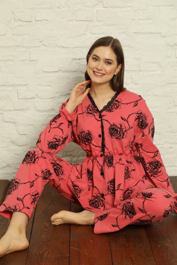 Moda Çizgi Kadın Penye Pijama