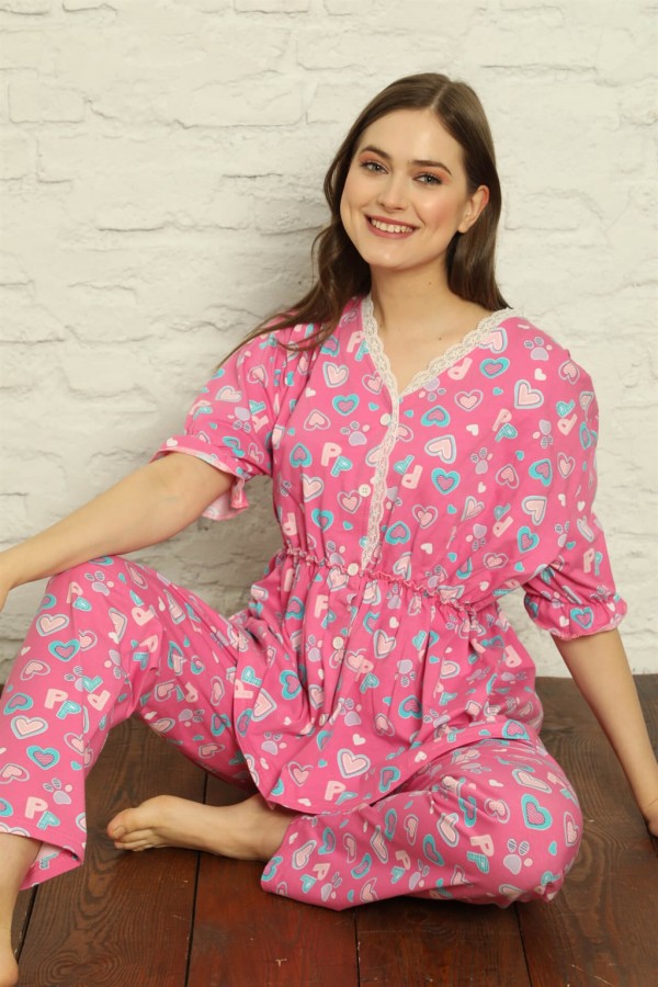 Moda Çizgi Kadın Penye Pijama