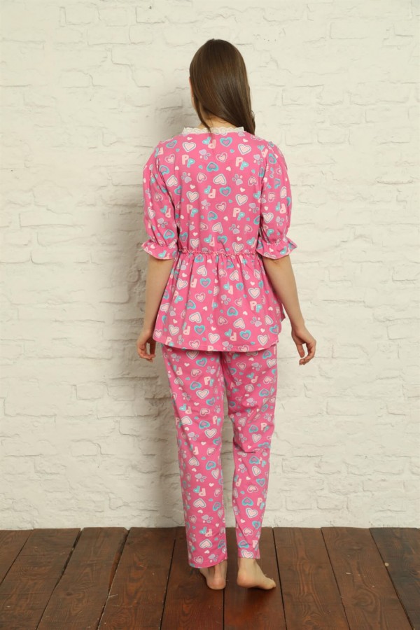 Moda Çizgi Kadın Penye Pijama