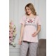 Moda Çizgi Kadın %100 Pamuklu Hamile Pijama Takımı 4505