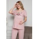 Moda Çizgi Kadın %100 Pamuklu Hamile Pijama Takımı 4508