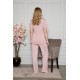 Moda Çizgi Kadın %100 Pamuklu Hamile Pijama Takımı 4508
