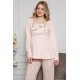 Moda Çizgi Kadın %100 Pamuklu Hamile Pijama Takımı 4517