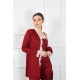 Moda Çizgi Kadın 3'lü Bordo Sabahlık Takım 16108