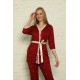Moda Çizgi Kadın 3'lü Sabahlık Pijama Takım 20592