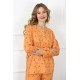 Moda Çizgi Kadın 4XL-5XL-6XL-7XL-8XL Büyük Beden Uzun Kol Pijama Takım 75014