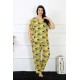 Moda Çizgi Kadın 5XL-6XL-7XL-8XL Büyük Beden Kısa Kol Pijama Takım 75007