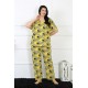 Moda Çizgi Kadın 5XL-6XL-7XL-8XL Büyük Beden Kısa Kol Pijama Takım 75007