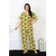 Moda Çizgi Kadın 5XL-6XL-7XL-8XL Büyük Beden Kısa Kol Pijama Takım 75007