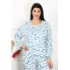 Moda Çizgi Kadın 5XL-6XL-7XL-8XL Büyük Beden Uzun Kol Pijama Takım 202216
