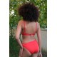 Moda Çizgi Kadın Destekli Fiyonklu Alt Üst Kırmızı Bikini Takım 35008