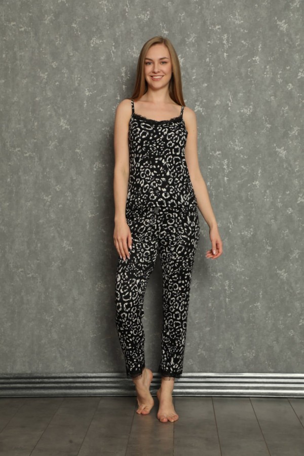 Moda Çizgi Kadın Penye Pijama