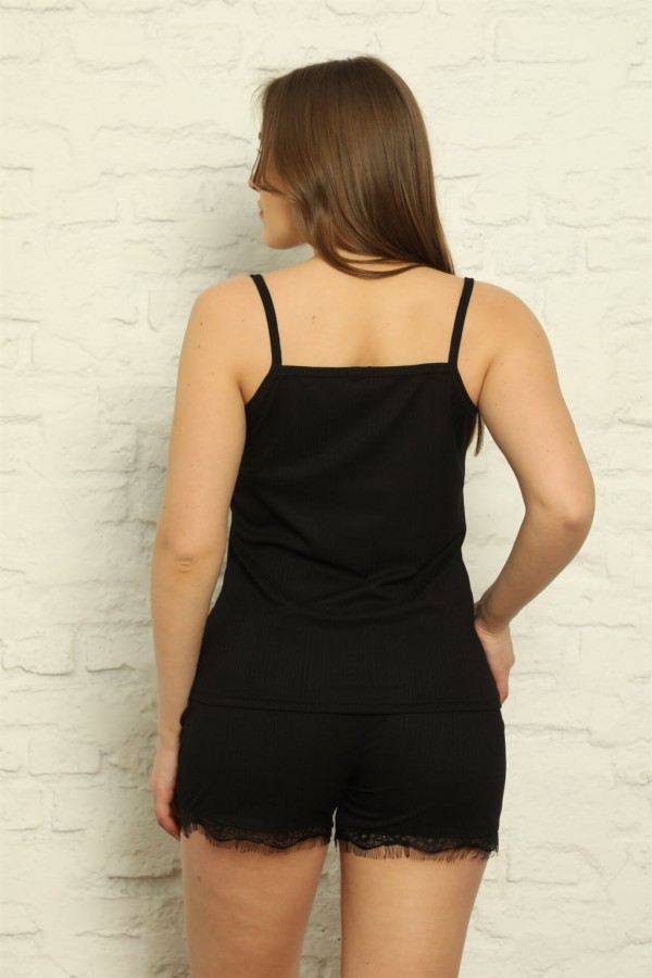 Moda Çizgi Şortlu Pijama Takım