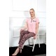 Moda Çizgi Kadın Kısa Kol Pijama Takım 20366