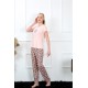 Moda Çizgi Kadın Kısa Kol Pijama Takım 20368