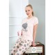 Moda Çizgi Kadın Kısa Kol Pijama Takım 20410