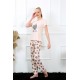 Moda Çizgi Kadın Kısa Kol Pijama Takım 20410