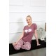 Moda Çizgi Kadın Kısa Kol Pijama Takım 20414