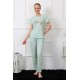 Moda Çizgi Kadın Kısa Kol Pijama Takım 4140