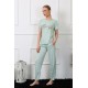 Moda Çizgi Kadın Kısa Kol Pijama Takım 4140