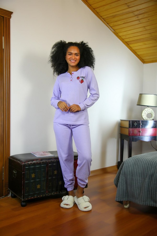 Moda Çizgi Kadın Kışlık Pijama 20270L