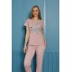 Moda Çizgi Kadın Pamuk Pijama Takım 20501P