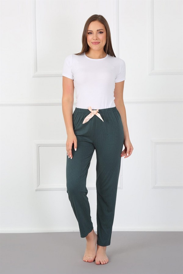 Moda Çizgi Kadın Pamuklu Alt Pijama 210039