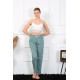 Moda Çizgi Kadın Pamuklu Alt Pijama 27454