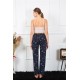 Moda Çizgi Kadın Pamuklu Alt Pijama 27455
