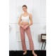 Moda Çizgi Kadın Pamuklu Alt Pijama 27460