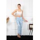 Moda Çizgi Kadın Pamuklu Alt Pijama 27469