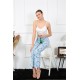 Moda Çizgi Kadın Pamuklu Alt Pijama 27469
