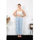 Moda Çizgi Kadın Pamuklu Alt Pijama 27469