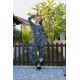 Moda Çizgi Kadın Penye Bol Paça Pijama Takım 4121